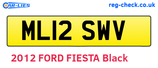 ML12SWV are the vehicle registration plates.