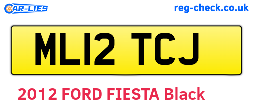 ML12TCJ are the vehicle registration plates.