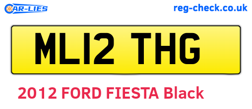 ML12THG are the vehicle registration plates.