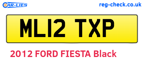 ML12TXP are the vehicle registration plates.