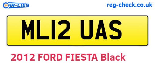 ML12UAS are the vehicle registration plates.