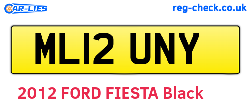 ML12UNY are the vehicle registration plates.
