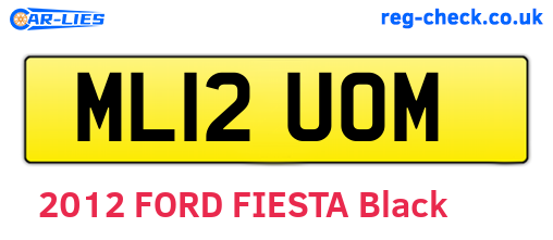 ML12UOM are the vehicle registration plates.