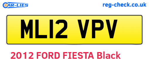 ML12VPV are the vehicle registration plates.