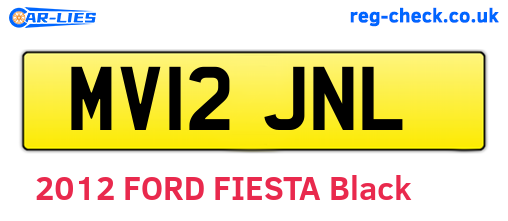 MV12JNL are the vehicle registration plates.