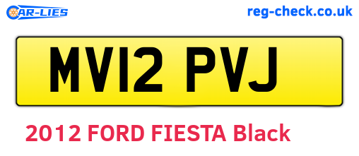 MV12PVJ are the vehicle registration plates.
