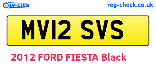 MV12SVS are the vehicle registration plates.