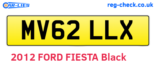 MV62LLX are the vehicle registration plates.