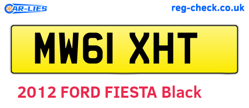 MW61XHT are the vehicle registration plates.