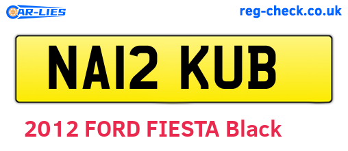 NA12KUB are the vehicle registration plates.