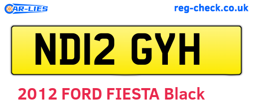ND12GYH are the vehicle registration plates.