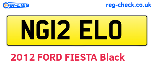 NG12ELO are the vehicle registration plates.