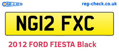 NG12FXC are the vehicle registration plates.