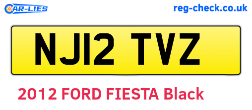 NJ12TVZ are the vehicle registration plates.