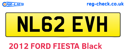 NL62EVH are the vehicle registration plates.