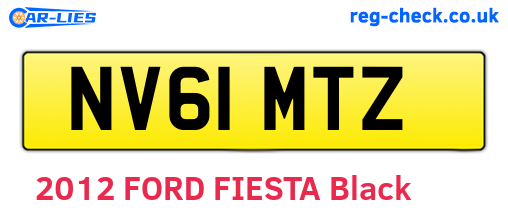 NV61MTZ are the vehicle registration plates.