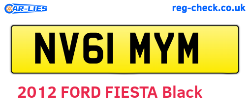 NV61MYM are the vehicle registration plates.
