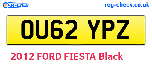 OU62YPZ are the vehicle registration plates.