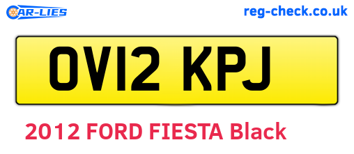 OV12KPJ are the vehicle registration plates.