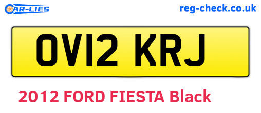 OV12KRJ are the vehicle registration plates.
