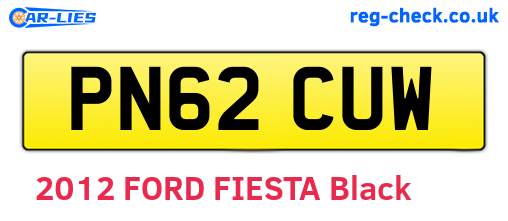 PN62CUW are the vehicle registration plates.