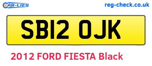 SB12OJK are the vehicle registration plates.