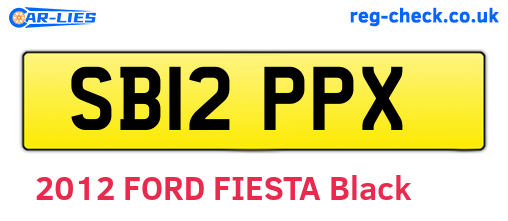 SB12PPX are the vehicle registration plates.