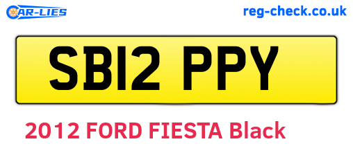 SB12PPY are the vehicle registration plates.