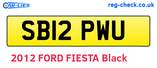 SB12PWU are the vehicle registration plates.