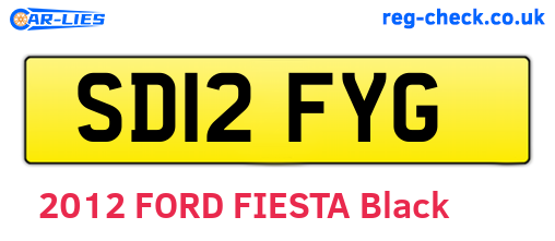 SD12FYG are the vehicle registration plates.