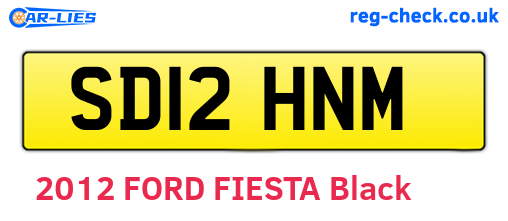 SD12HNM are the vehicle registration plates.