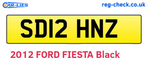 SD12HNZ are the vehicle registration plates.