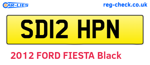 SD12HPN are the vehicle registration plates.