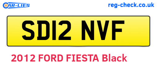SD12NVF are the vehicle registration plates.