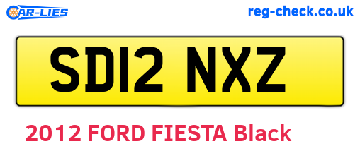 SD12NXZ are the vehicle registration plates.