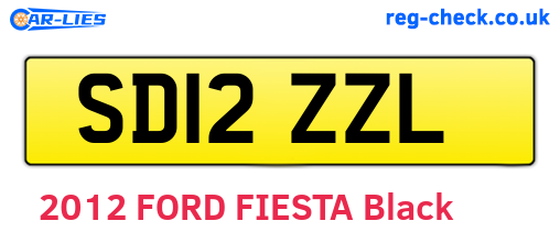 SD12ZZL are the vehicle registration plates.