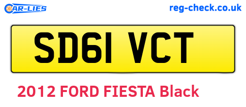 SD61VCT are the vehicle registration plates.