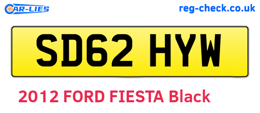 SD62HYW are the vehicle registration plates.