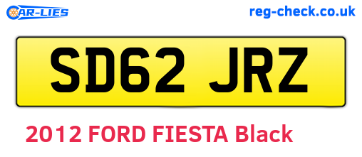 SD62JRZ are the vehicle registration plates.