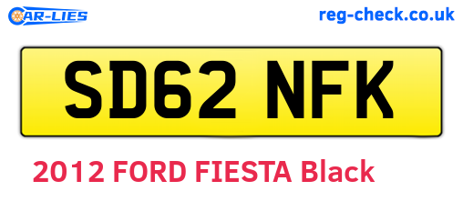 SD62NFK are the vehicle registration plates.