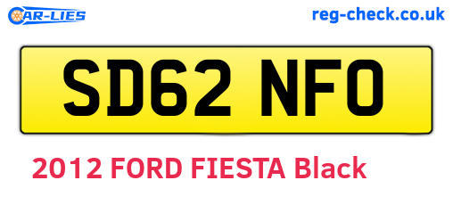 SD62NFO are the vehicle registration plates.