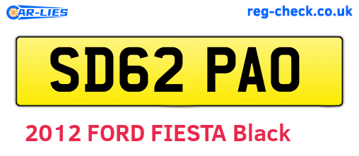 SD62PAO are the vehicle registration plates.