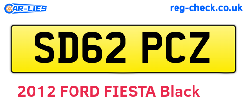 SD62PCZ are the vehicle registration plates.