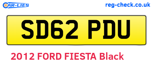 SD62PDU are the vehicle registration plates.