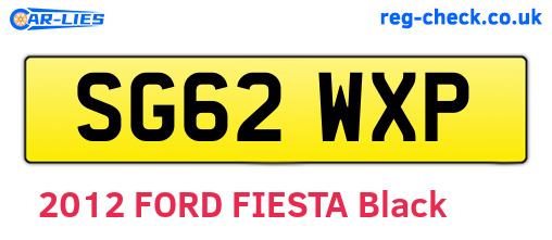 SG62WXP are the vehicle registration plates.
