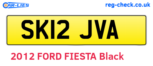 SK12JVA are the vehicle registration plates.