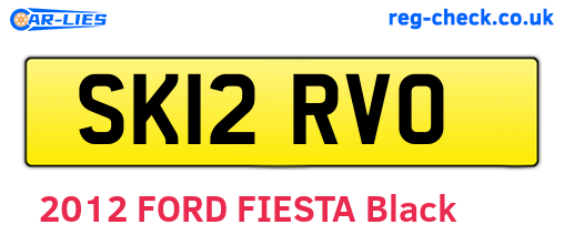SK12RVO are the vehicle registration plates.