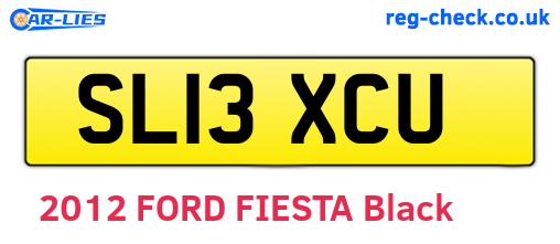 SL13XCU are the vehicle registration plates.