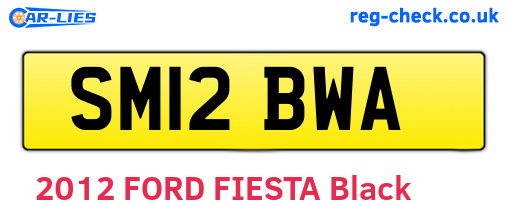 SM12BWA are the vehicle registration plates.