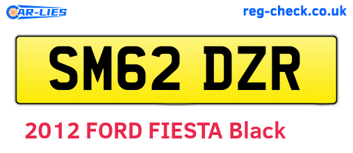 SM62DZR are the vehicle registration plates.